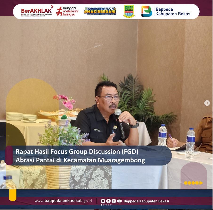 Rapat Hasil Focus Group Discussion (FGD) Abrasi Pantai di Kecamatan Muara Gembong 