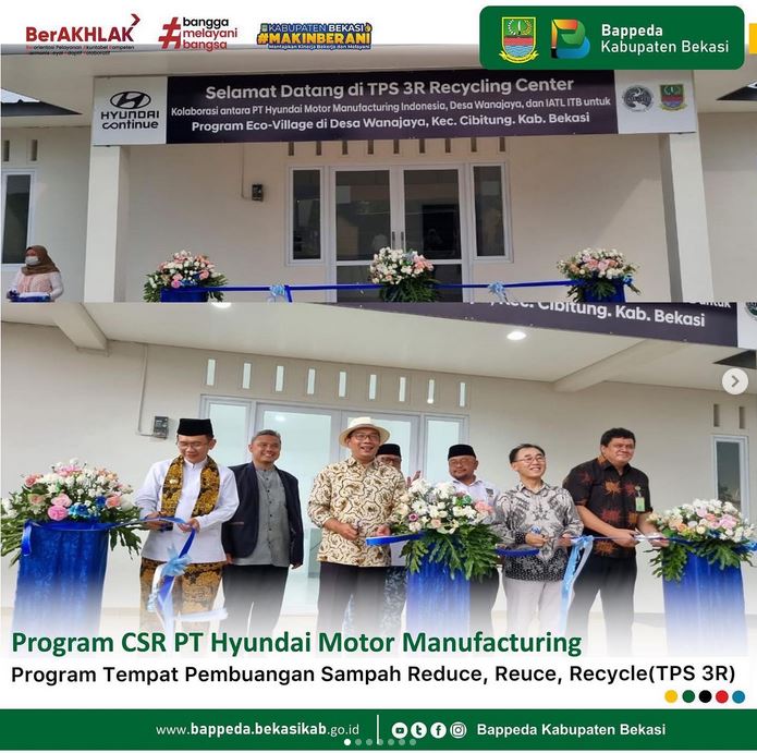 Program CSR PT Hyundai Motor Manufacturing 
Program tempat pembuangan Sampah Reduce, Reuce, Recyle (TPS 3R)