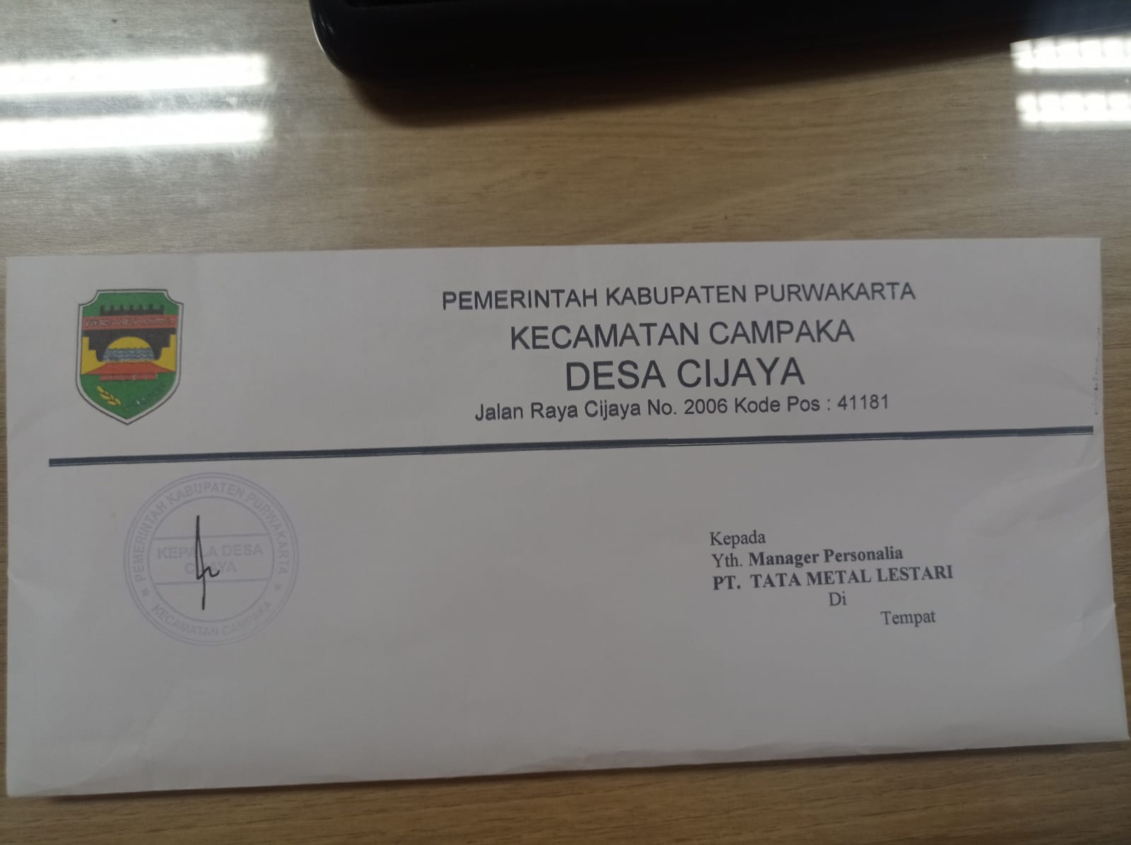 TML - Pemberian Material Baja Ringan Untuk Renovasi Aula Desa Cijaya