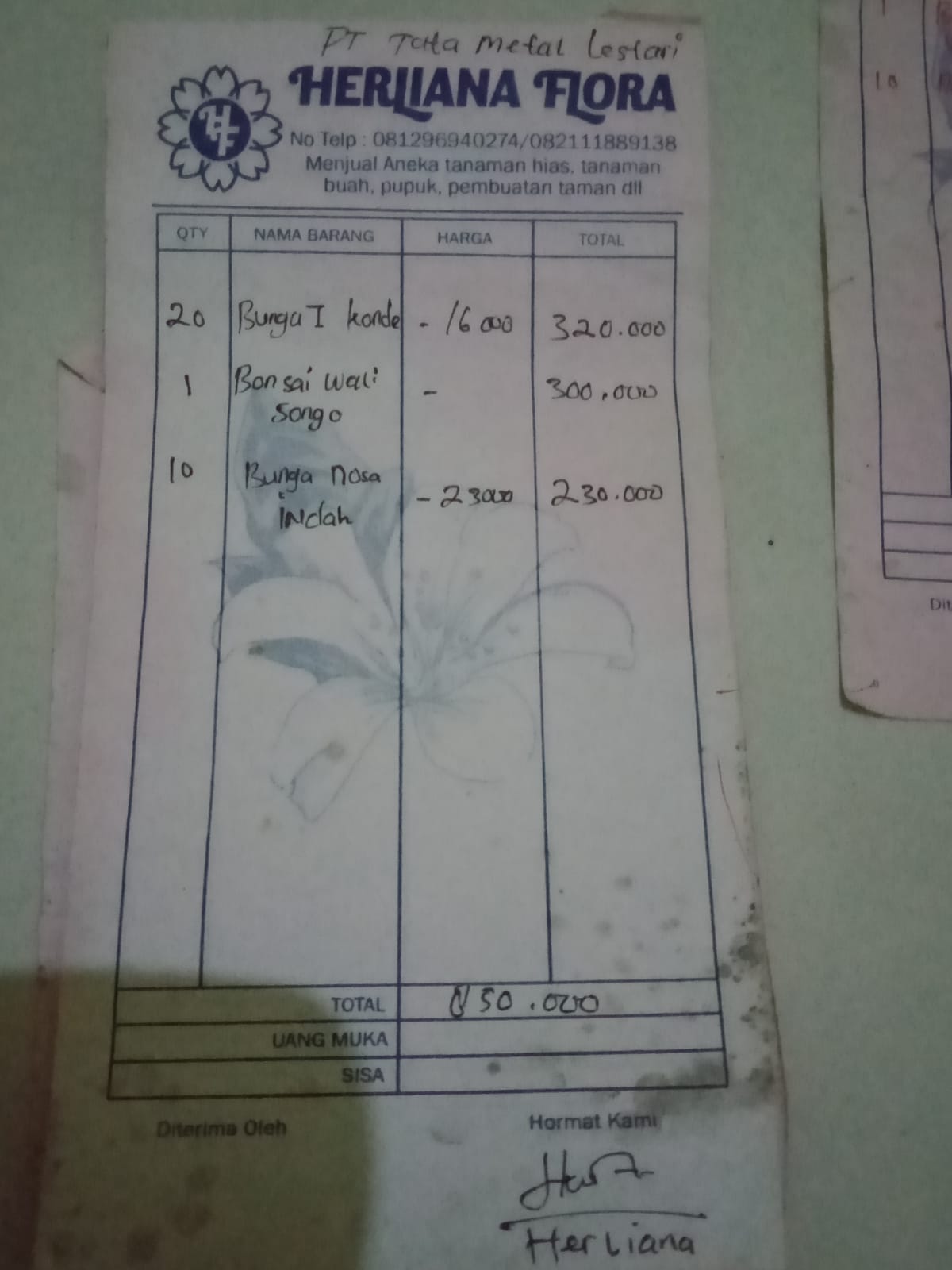 TML - Penyediaan tanaman untuk penghijauan pabrik oleh HERLIANA FLORA