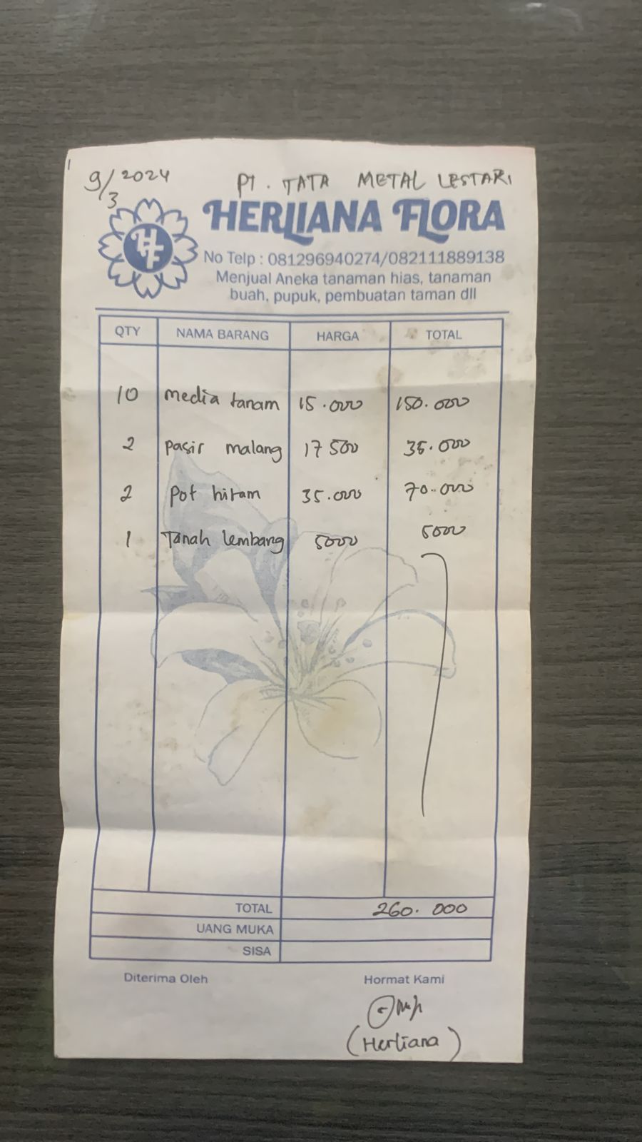TML - Penyediaan tanaman untuk penghijauan pabrik oleh HERLIANA FLORA