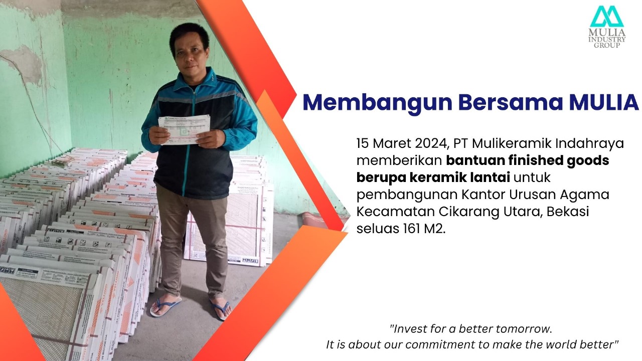 Membangun Bersama MULIA: Bantuan Keramik KUA Cikarang Utara