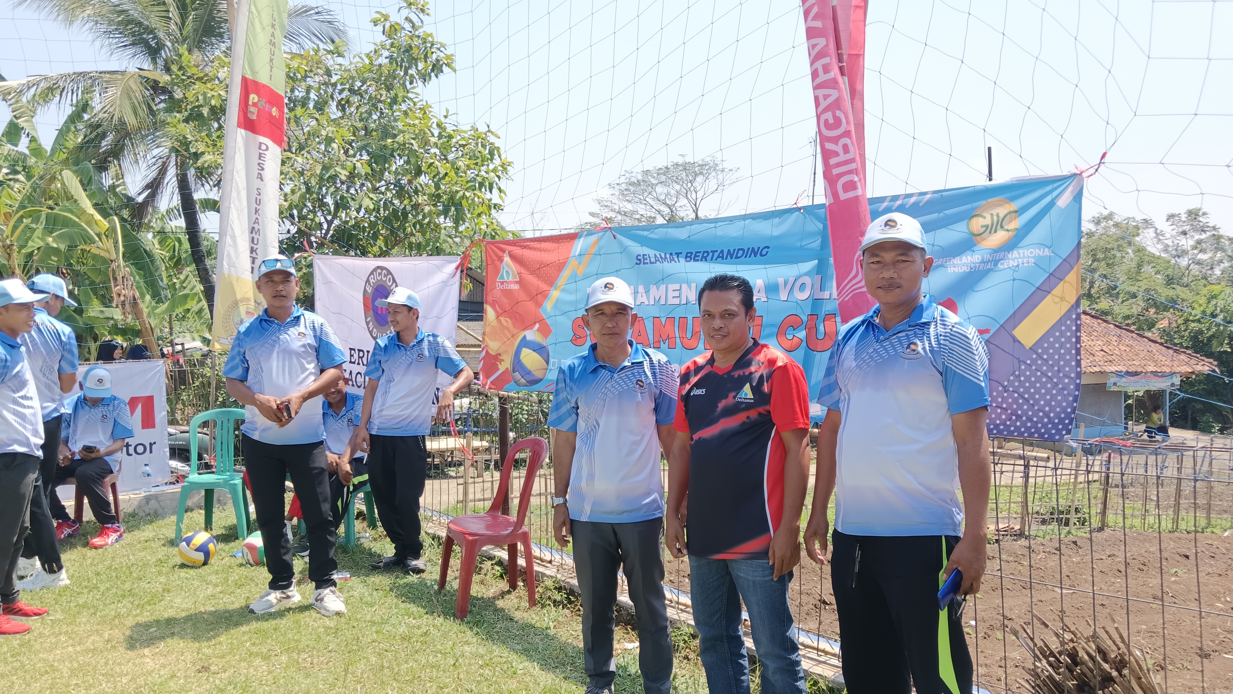 Bantuan dana turnamen voly ball Desa Sukamukti Cup 2024