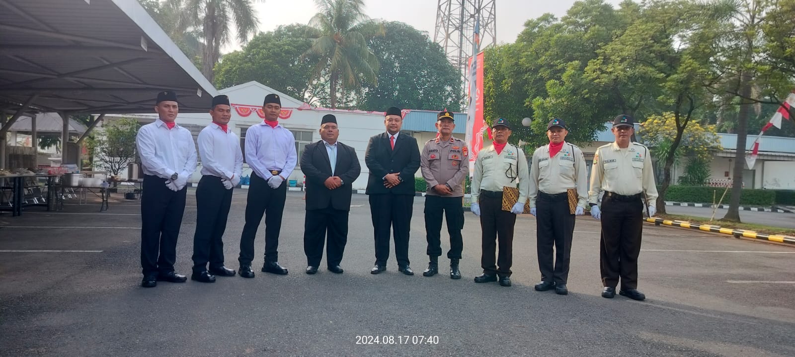 Upacara Pengibaran Bendera Merah Putih dalam rang HUT RI ke 79