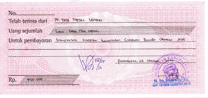 TML - Pemberian bantuan ATK kepada MUSFIKA Campaka  Periode Oktober 2025