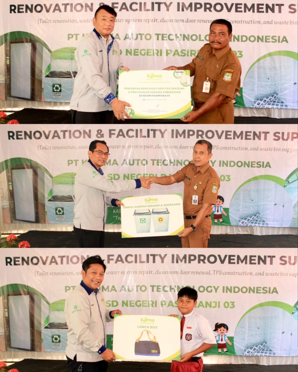 Program CSR Bidang Pendidikan berupa renovasi sarana prasarana sekolah, peningkatan fasilitas sanitasi, serta penyediaan sarana pendukung kebersihan dan lingkungan sekolah.