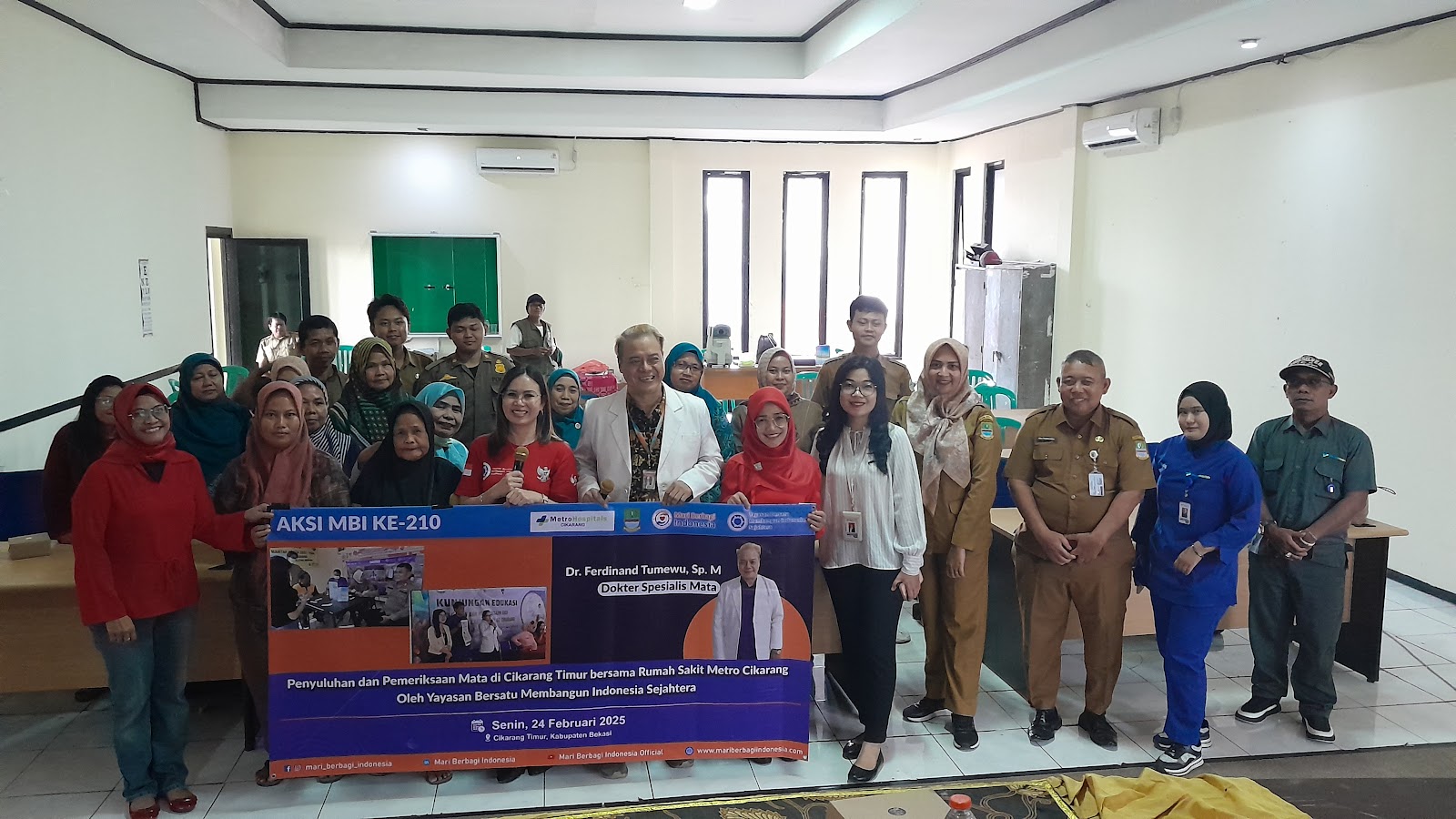 PENYULUHAN DAN PEMERIKSAAN KESEHATAN MATA BERSAMA RS METRO DI CIKARANG TIMUR OLEH  YAYASAN BERSATU MEMBANGUN INDONESIA SEJAHTERA