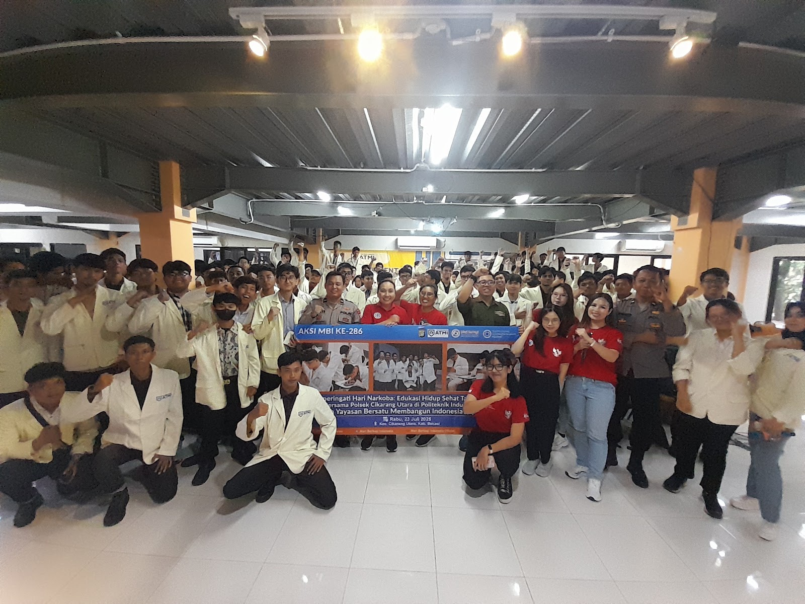 MEMPERINGATI HARI NARKOBA: EDUKASI HIDUP SEHAT TANPA NARKOBA BERSAMA POLSEK CIKARANG UTARA  DI POLITEKNIK INDUSTRI ATMI OLEH YAYASAN BERSATU MEMBANGUN INDONESIA SEJAHTERA