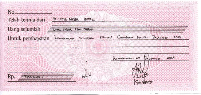 TML - Pemberian bantuan ATK kepada MUSFIKA Campaka  Periode Desember 2025