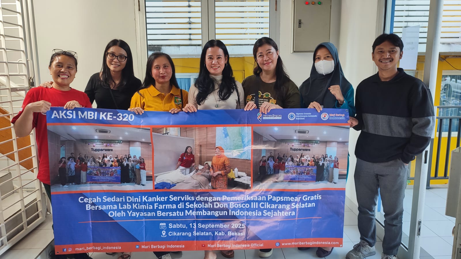 CEGAH SEDARI DINI KANKER SERVIKS DENGAN PEMERIKSAAN PAPSMEAR GRATIS BERSAMA LAB KIMIA FARMA DI SEKOLAH DON BOSCO III CIKARANG SELATAN OLEH YAYASAN BERSATU MEMBANGUN INDONESIA SEJAHTERA