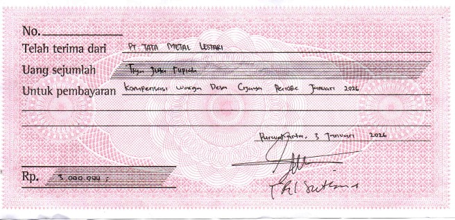 TML - Pemberian kompensasi kepada warga desa cijaya periode Januari 2026