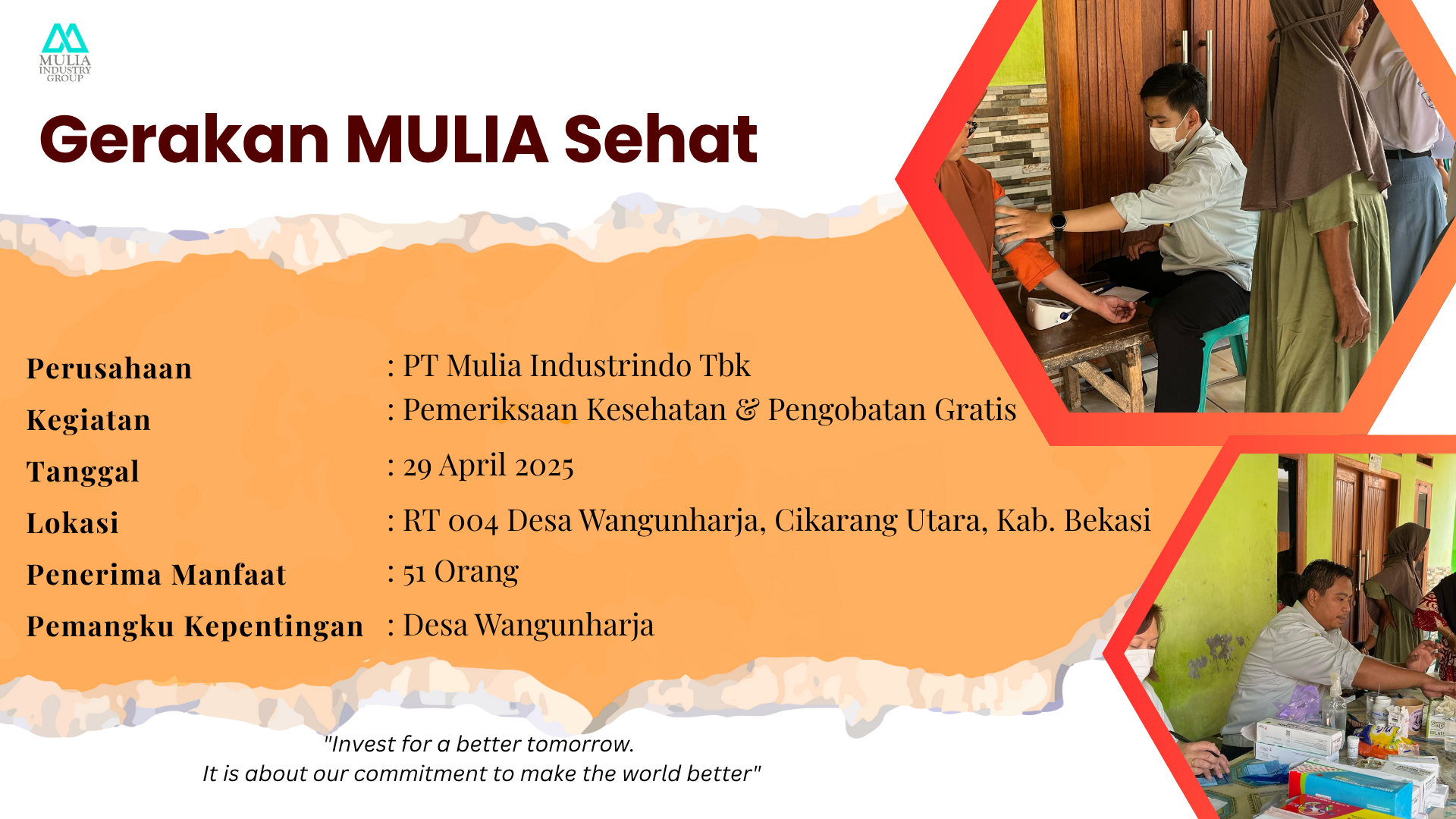 Gerakan Mulia Sehat: Pemeriksaan Kesehatan & Pengobatan Gratis