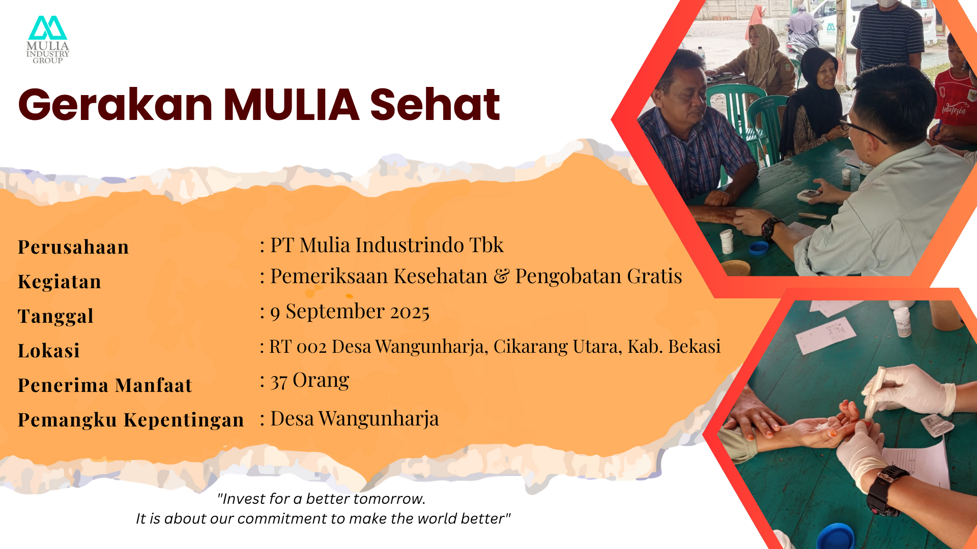 Gerakan Mulia Sehat: Pemeriksaan Kesehatan & Pengobatan Gratis