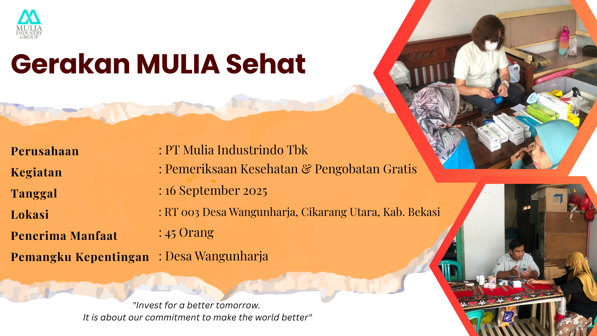 Gerakan Mulia Sehat: Pemeriksaan Kesehatan & Pengobatan Gratis