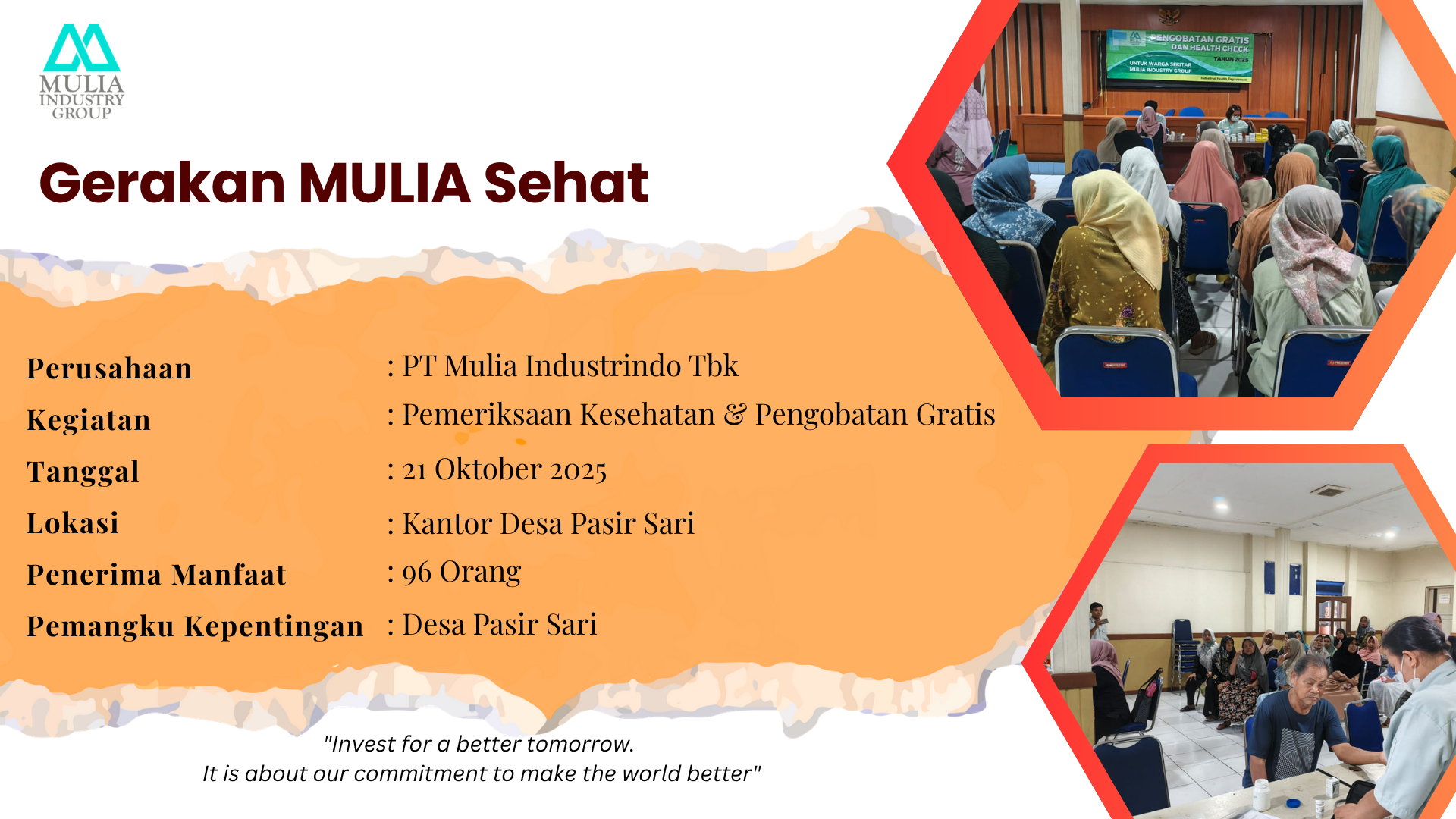Gerakan Mulia Sehat: Pemeriksaan Kesehatan & Pengobatan Gratis