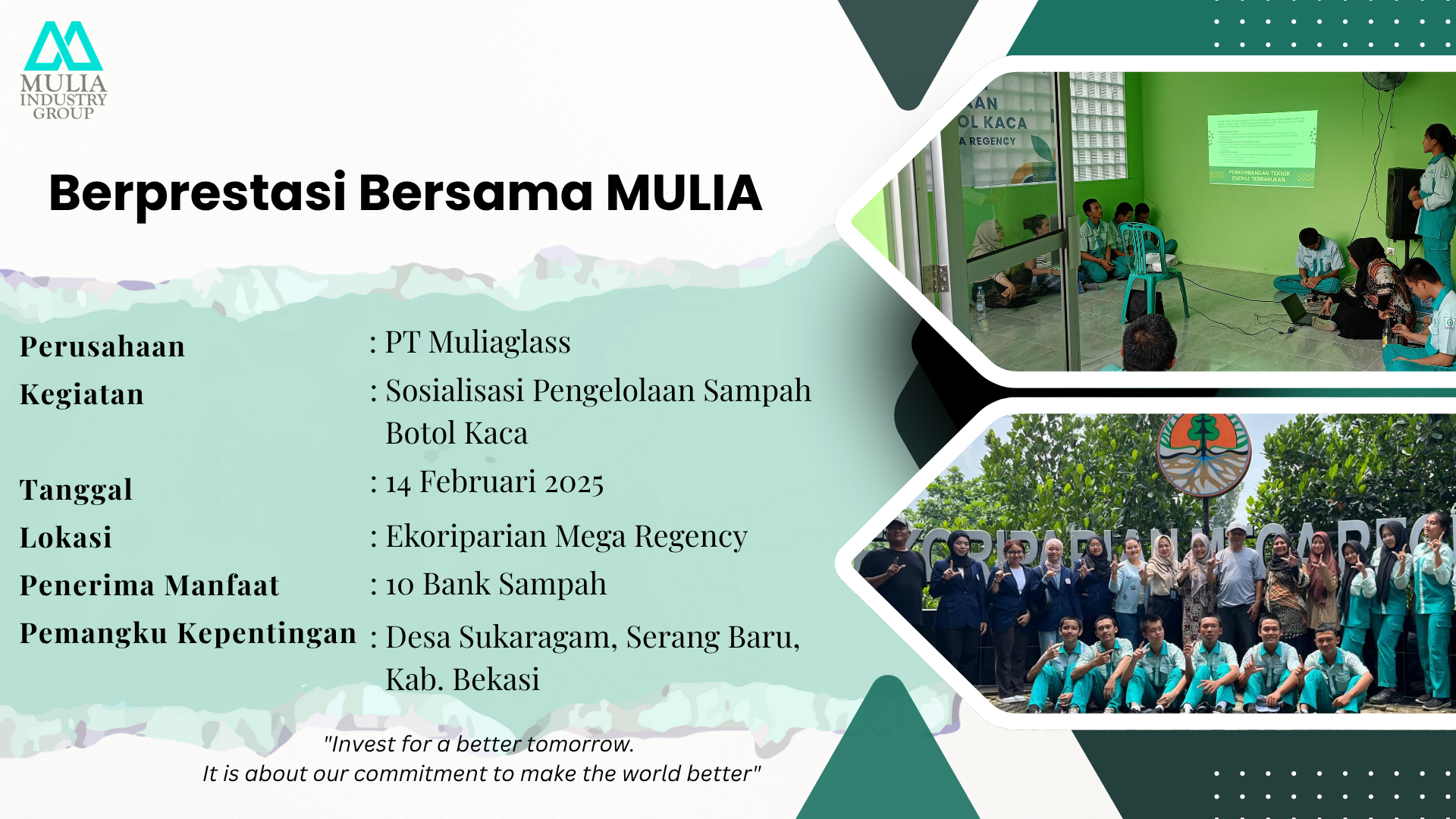 Sosialisasi pengelolaan limbah botol kaca