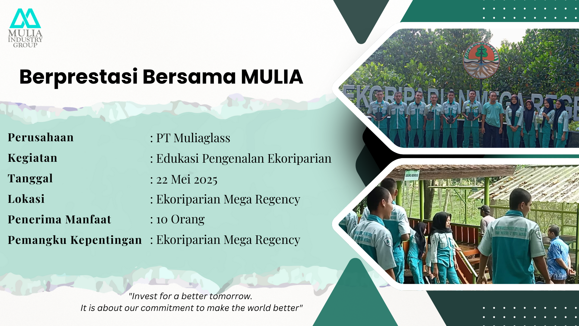 Berprestasi Bersama Mulia : Edukasi Ekoriparian