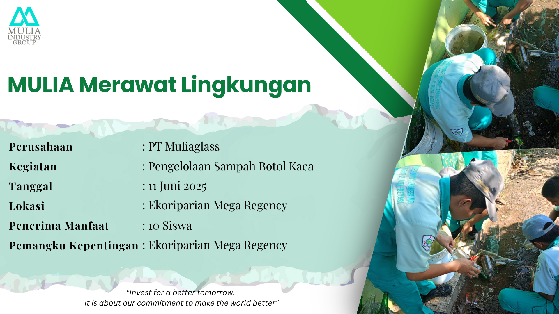Berprestasi Bersama Mulia: Edukasi Pengelolaan cullet