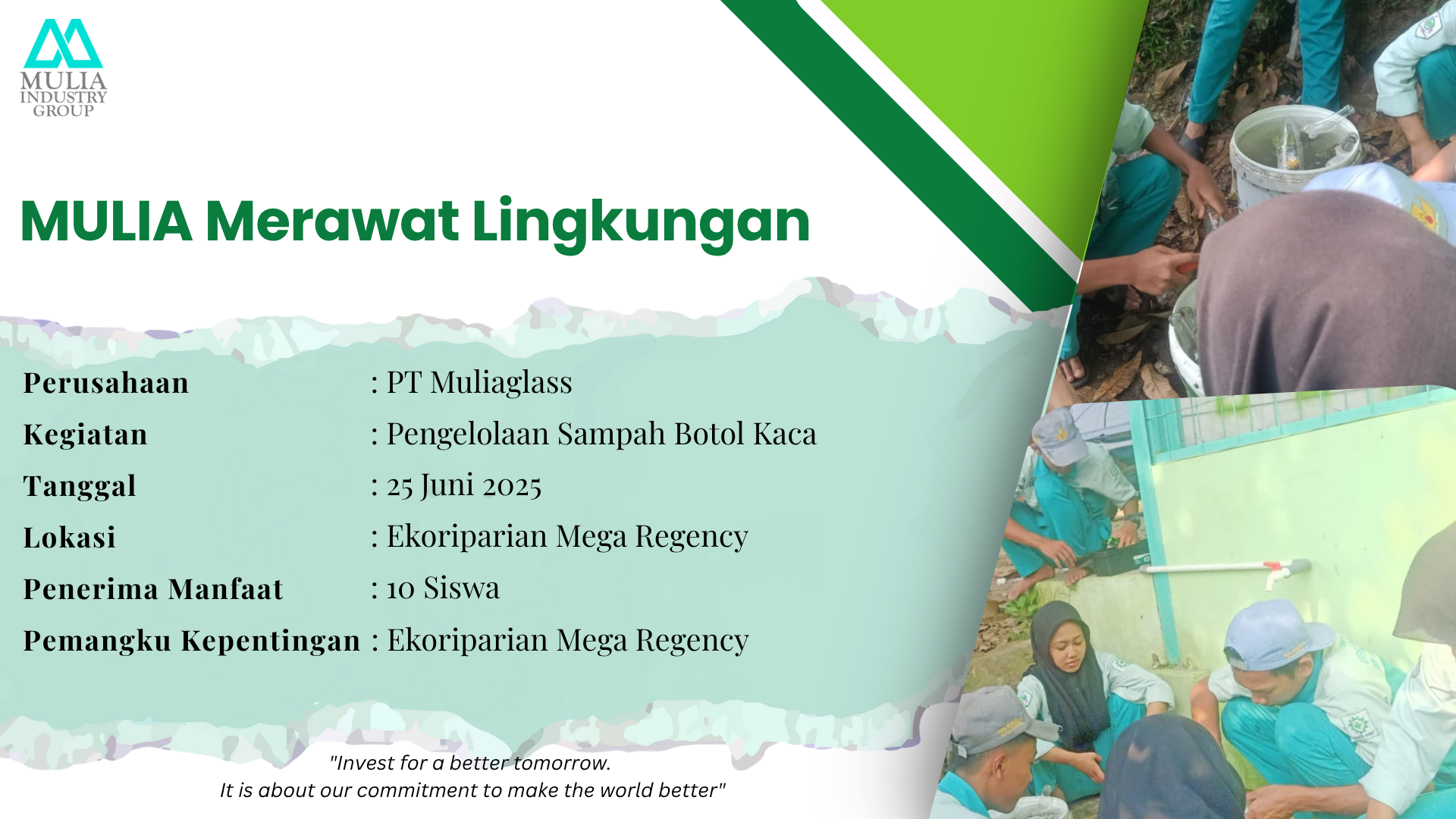 Berprestasi Bersama Mulia: Edukasi Pengelolaan cullet