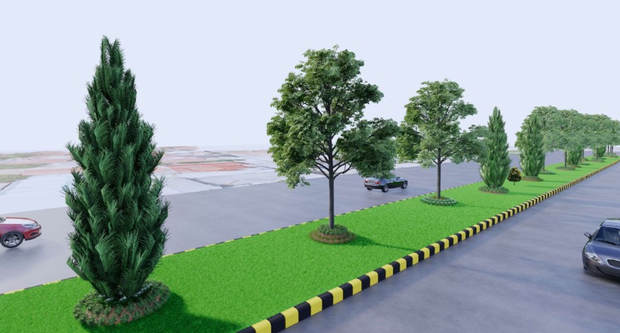 Penataan Lanjutan Taman Median Kalimalang Seksi Tegal Gede - Jababeka Pintu 9 Desa Wangunharja Kecamatan Cikarang Utara
