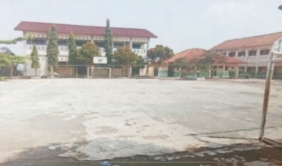 permohonan bantuan perbaikan sarana olahraga SMPN 1 Sukawangi