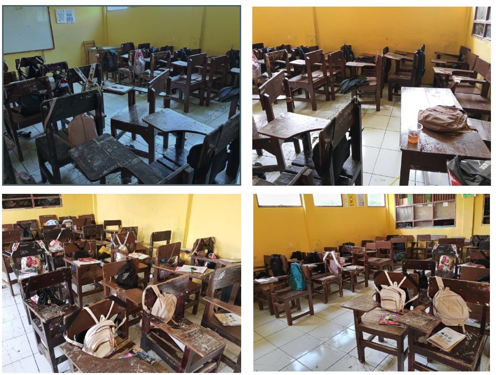 Pengaadaan Mebeleuir bangku dan meja siswa-siswi SMP Daarul Muallamah Desa Nagasari Kecamatan Serangbaru