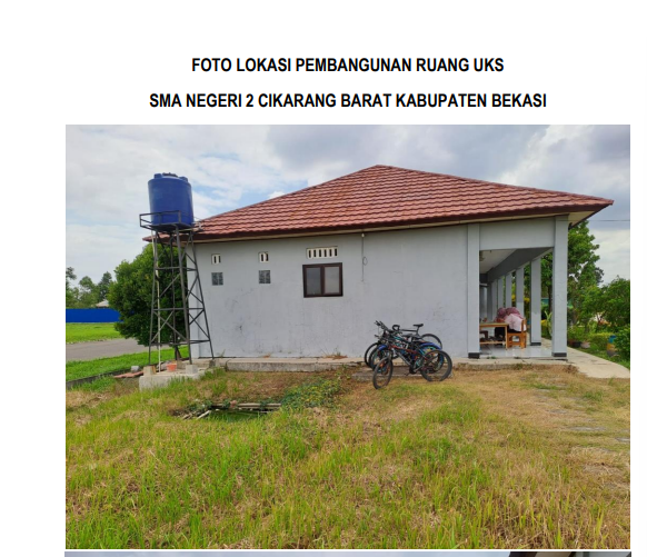 PENGAJUAN PENGADAAN RUANG UKS SMA NEGERI 2 CIKARANG BARAT