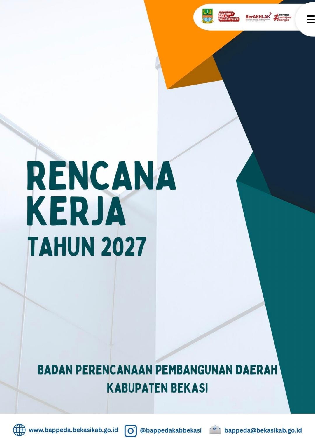 Cover RENCANA KERJA BAPPEDA TAHUN 2027 