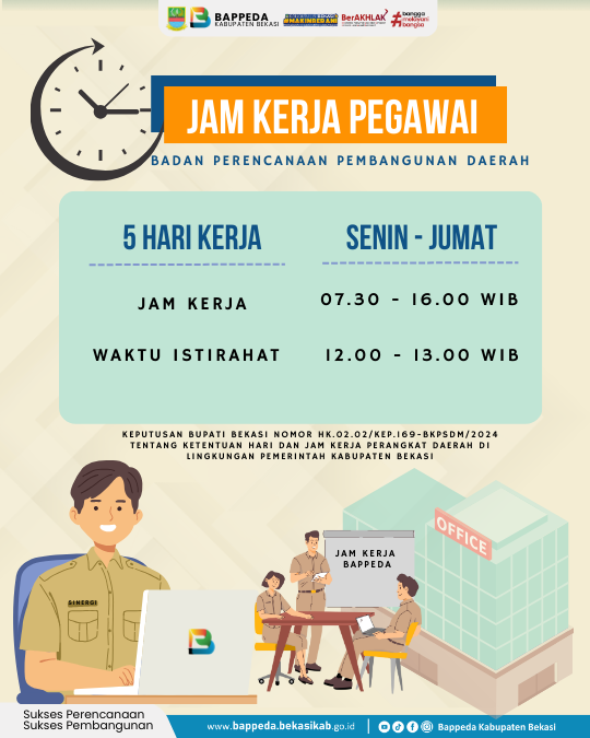 Cover Jam Kerja Bappeda Kabupaten Bekasi